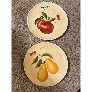 Pair of Pier 1 PROVENCE Salad Plate Apples Pears